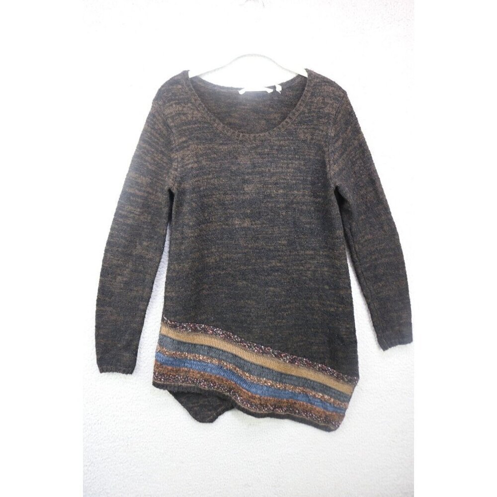 Soft Surroundings Long Asymmetrical Sweater-Size Small-Wool Blend-BOHO